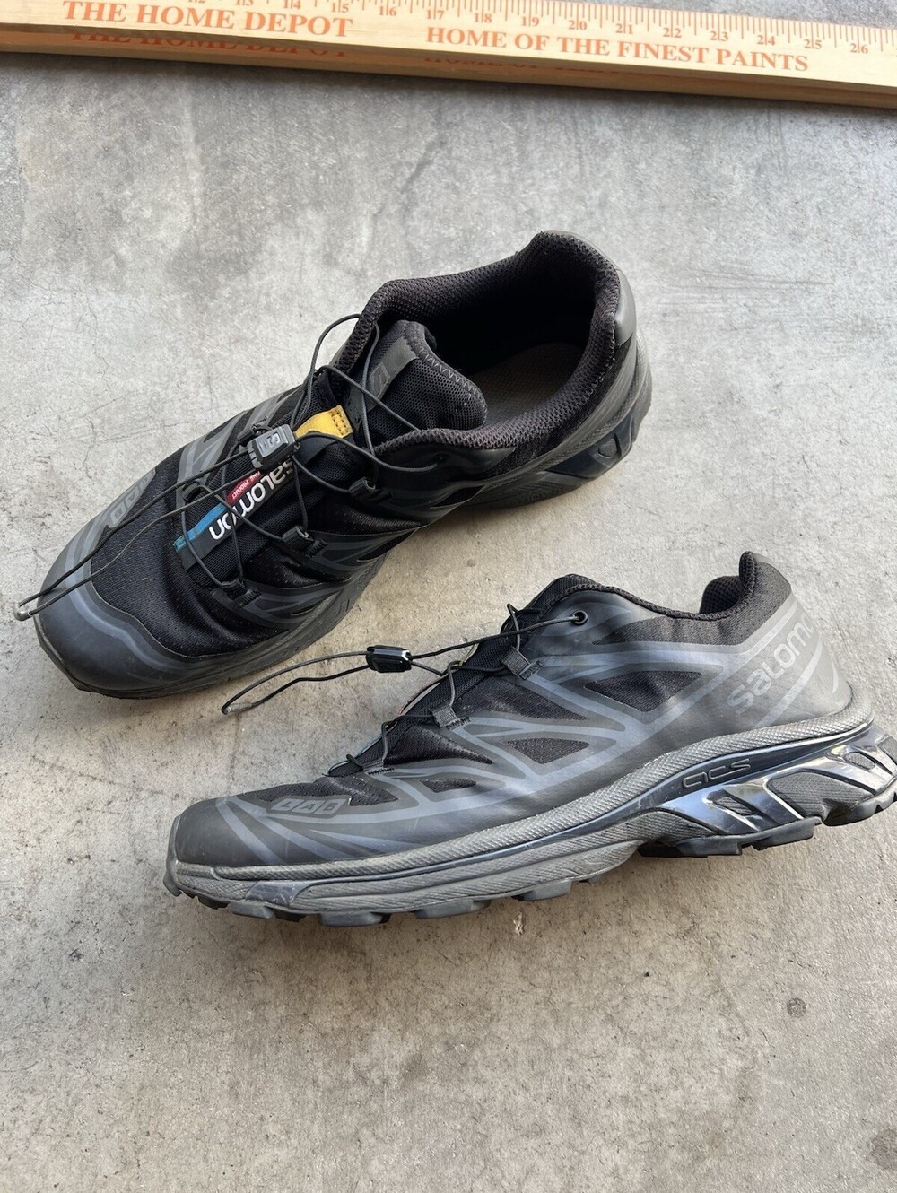 Salomon XT-6 Advanced Black Phantom Trail Running Shoes Men's 10.5